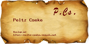 Peltz Cseke névjegykártya